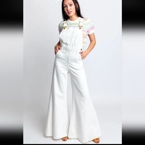 Show me your mumu san fran overalls seasalt white small NEW